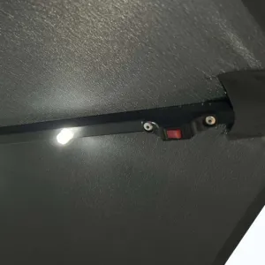 Ak furniture Zahradní slunečník MILIN s LED osvětlením 300 cm tmavě šedý