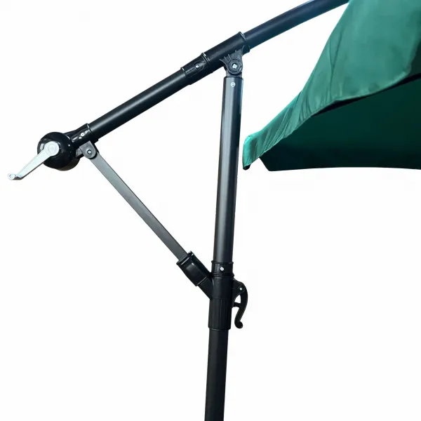 Ak furniture Zahradní slunečník CYNIA s boční nohou 300 cm tmavě zelený