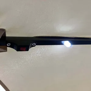 Ak furniture Zahradní slunečník MILIN s LED osvětlením 300 cm béžový