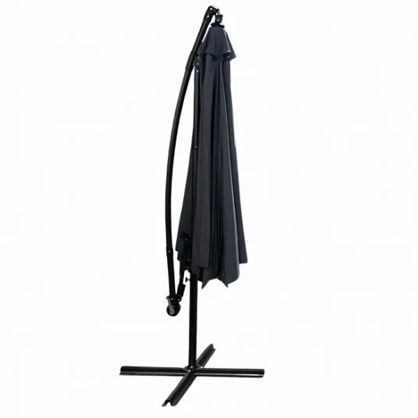 Ak furniture Zahradní slunečník CYNIA s boční nohou 300 cm tmavě šedý