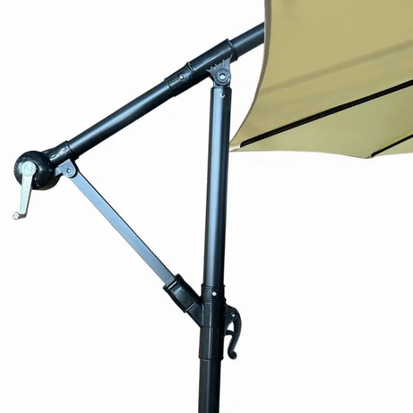 Ak furniture Zahradní slunečník ASTER s boční nohou 300 cm béžový