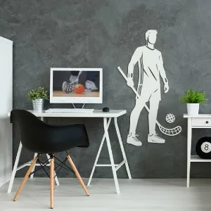 Drevený 3D obraz - Florbalista