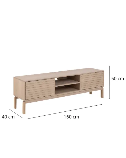 Actona TV stolek Linley 160 cm dub bělený