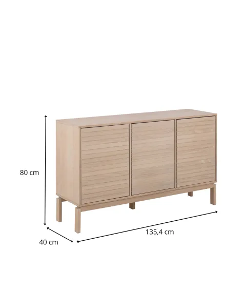 Actona Komoda Linley 135 cm dub bělený