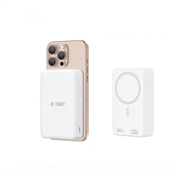 Tech-Protect PB12 Lifemag MagSafe PowerBank 20000mAh - White