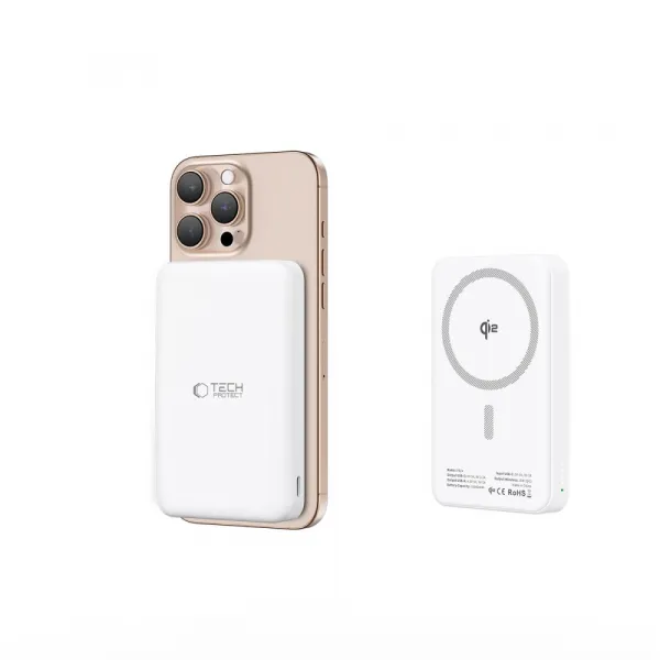 Tech-Protect PB24 Lifemag MagSafe PowerBank 10000mAh - White