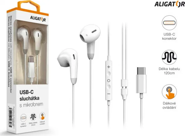 ALIGATOR AE007/USB-C/Bílá