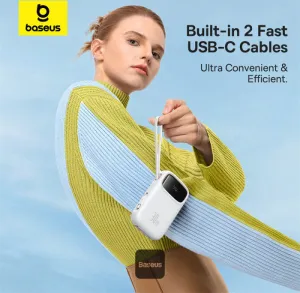NoName Baseus power banka Qpow 10000mAh 30W bílá s USB-C kabelem