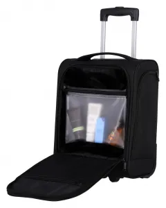 Malý textilný kufor Travelite Cabin 2w Underseater Black