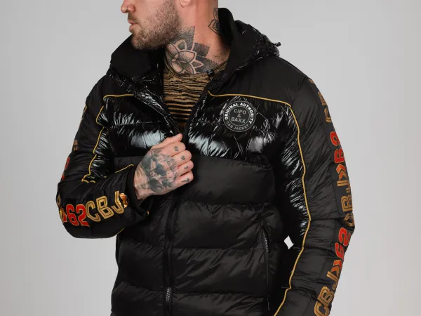 Pánska bunda CIPO & BAXX CM218 BLACK Farba: Čierna, Konfekčná veľkosť: M
