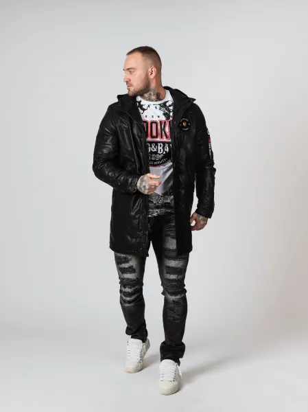 Pánska bunda CIPO & BAXX CM148 BLACK Farba: Čierna, Konfekčná veľkosť: M