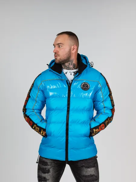 Pánska bunda CIPO & BAXX CM218 BLUE Farba: Modrá, Konfekčná veľkosť: M