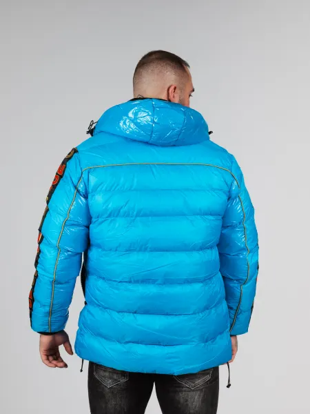 Pánska bunda CIPO & BAXX CM218 BLUE Farba: Modrá, Konfekčná veľkosť: M