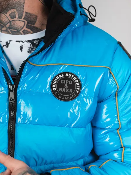 Pánska bunda CIPO & BAXX CM218 BLUE Farba: Modrá, Konfekčná veľkosť: M