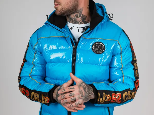 Pánska bunda CIPO & BAXX CM218 BLUE Farba: Modrá, Konfekčná veľkosť: M