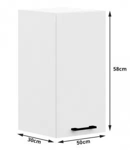 Ak furniture Kuchynská skrinka Olivia W 50 cm - biela závesná