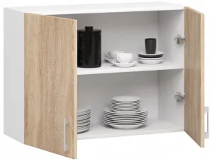 Ak furniture Kuchynská závesná skrinka Š 80 cm D2 Artus biela/sonoma