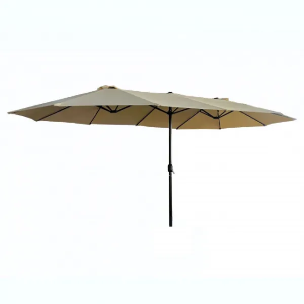 Ak furniture Dvojitý zahradní slunečník TILIA 460x270 cm béžový