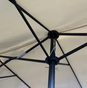 Ak furniture Dvojitý zahradní slunečník TILIA 460x270 cm béžový