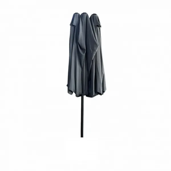 Ak furniture Dvojitý zahradní slunečník TILIA 460x270 cm tmavě šedý