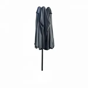 Ak furniture Dvojitý zahradní slunečník TILIA 460x270 cm tmavě šedý