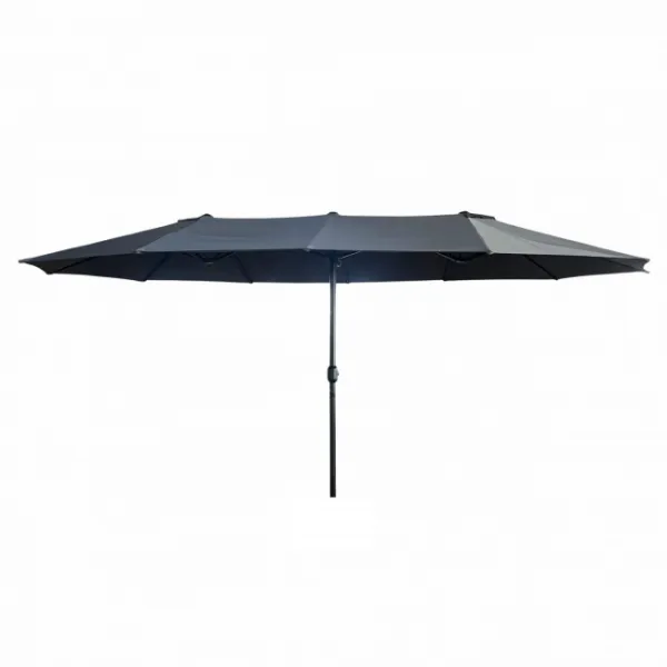 Ak furniture Dvojitý zahradní slunečník TILIA 460x270 cm tmavě šedý