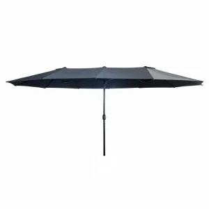 Ak furniture Dvojitý zahradní slunečník TILIA 460x270 cm tmavě šedý