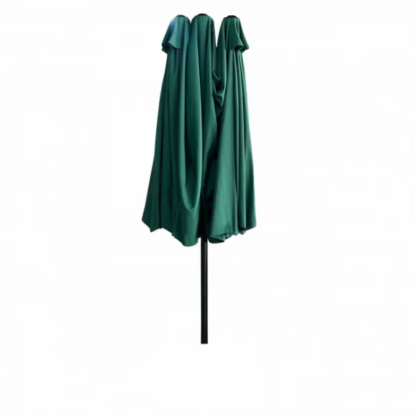 Ak furniture Dvojitý zahradní slunečník TILIA 460x270 cm tmavě zelený