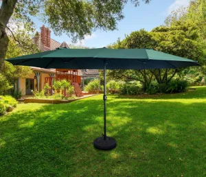 Ak furniture Dvojitý zahradní slunečník TILIA 460x270 cm tmavě zelený