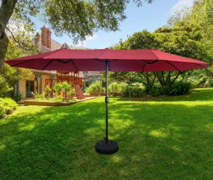 Ak furniture Dvojitý zahradní slunečník TILIA 460x270 cm červený