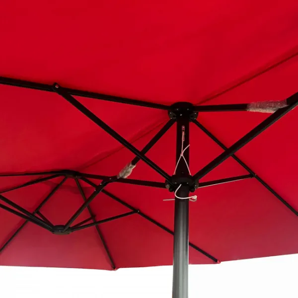 Ak furniture Dvojitý zahradní slunečník TILIA 460x270 cm červený