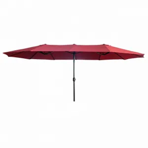 Ak furniture Dvojitý zahradní slunečník TILIA 460x270 cm červený