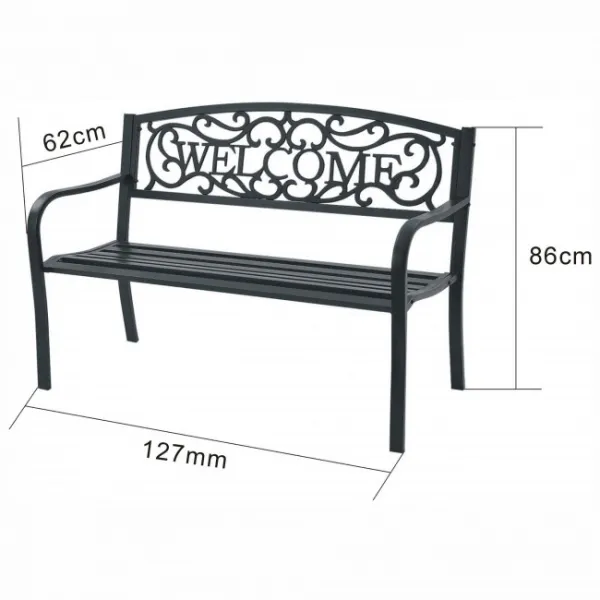 Ak furniture Zahradní lavička IRYS černá