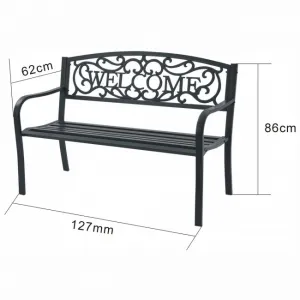 Ak furniture Zahradní lavička IRYS černá