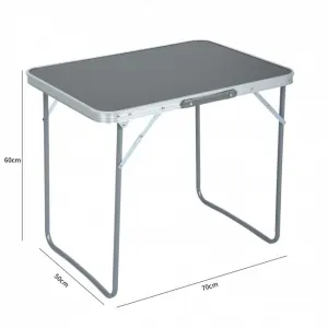 Ak furniture Kempingový stolek ARES 70x50 cm šedý