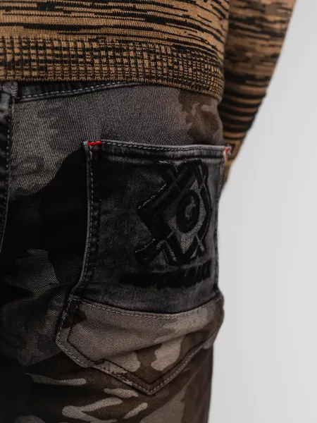 Pánske rifle CIPO & BAXX CD859 BLACK Farba: Čierna, Konfekčná veľkosť: W38/L32
