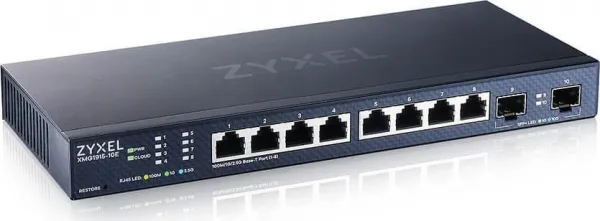 Zyxel XMG1915-10E, 8-port 2.5GbE, 2 SFP+ Smart Switch, hybird mode, standalone or NebulaFlex Cloud