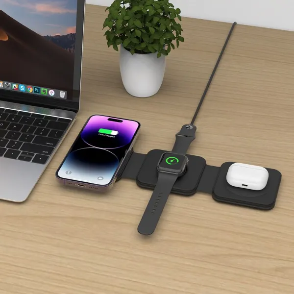 Tech-Protect A24 3in1 MagSafe Wireless Charger - Black