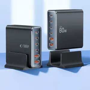 Tech-Protect DC80W Desktop Charger PD80W/QC3.0 - Black