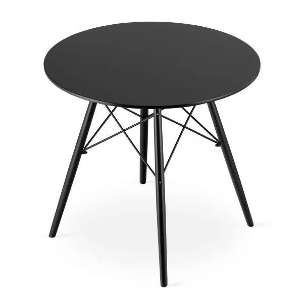 Wellhox Okrúhly stôl TODI 80 cm - čierny / čierne nohy 9403 20 80 00