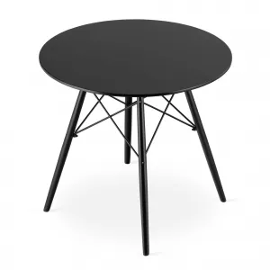 Wellhox Okrúhly stôl TODI 80 cm - čierny / čierne nohy 9403 20 80 00