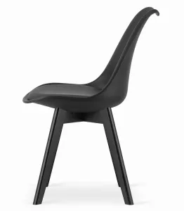 Obdĺžniková stolová súprava 120x80 craft + 4 stoličky MARK black