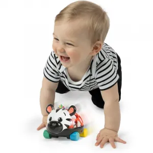 OBALL Autíčko a hrkálka 2v1 Curious Car zebra Zen™ 3m+