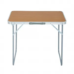 Ak furniture Kempingový stolek ARES 70x50 cm hnědý