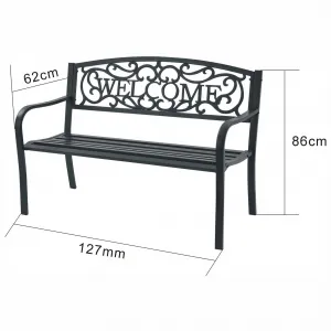 Ak furniture Zahradní lavička IRYS černá