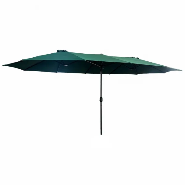 Ak furniture Dvojitý zahradní slunečník TILIA 460x270 cm tmavě zelený