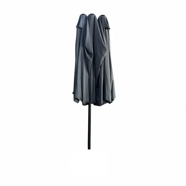 Ak furniture Dvojitý zahradní slunečník TILIA 460x270 cm tmavě šedý