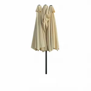 Ak furniture Dvojitý zahradní slunečník TILIA 460x270 cm béžový