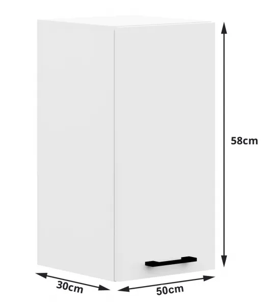 Ak furniture Kuchynská skrinka Olivia W 50 cm - biela závesná