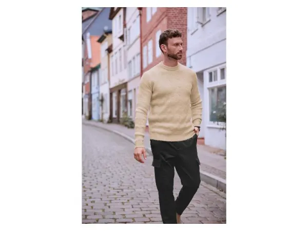 Livergy® Pánske flanelové cargo nohavice (S (44/46), čierna)